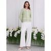 INSPIRE CHIC Women's Elegant Spring Long Sleeve Knit Ribbed Cardigan Sweaters - 2 of 4