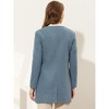 INSPIRE CHIC Women's Mid-thigh Collarless Single Breasted Outwear Winter Overcoat - 4 of 4