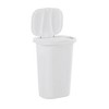 Rubbermaid 13 Gal. White Spring-Top Wastebasket FG5L5806WHT - The