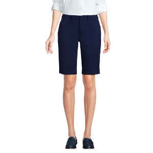Lands' End Women's Elastic Back Classic 12" Chino Shorts - 1 of 4