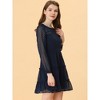 INSPIRE CHIC Women's Swiss Dots Elastic Waist A-Line Tiered Flowy Chiffon Dress - 3 of 4
