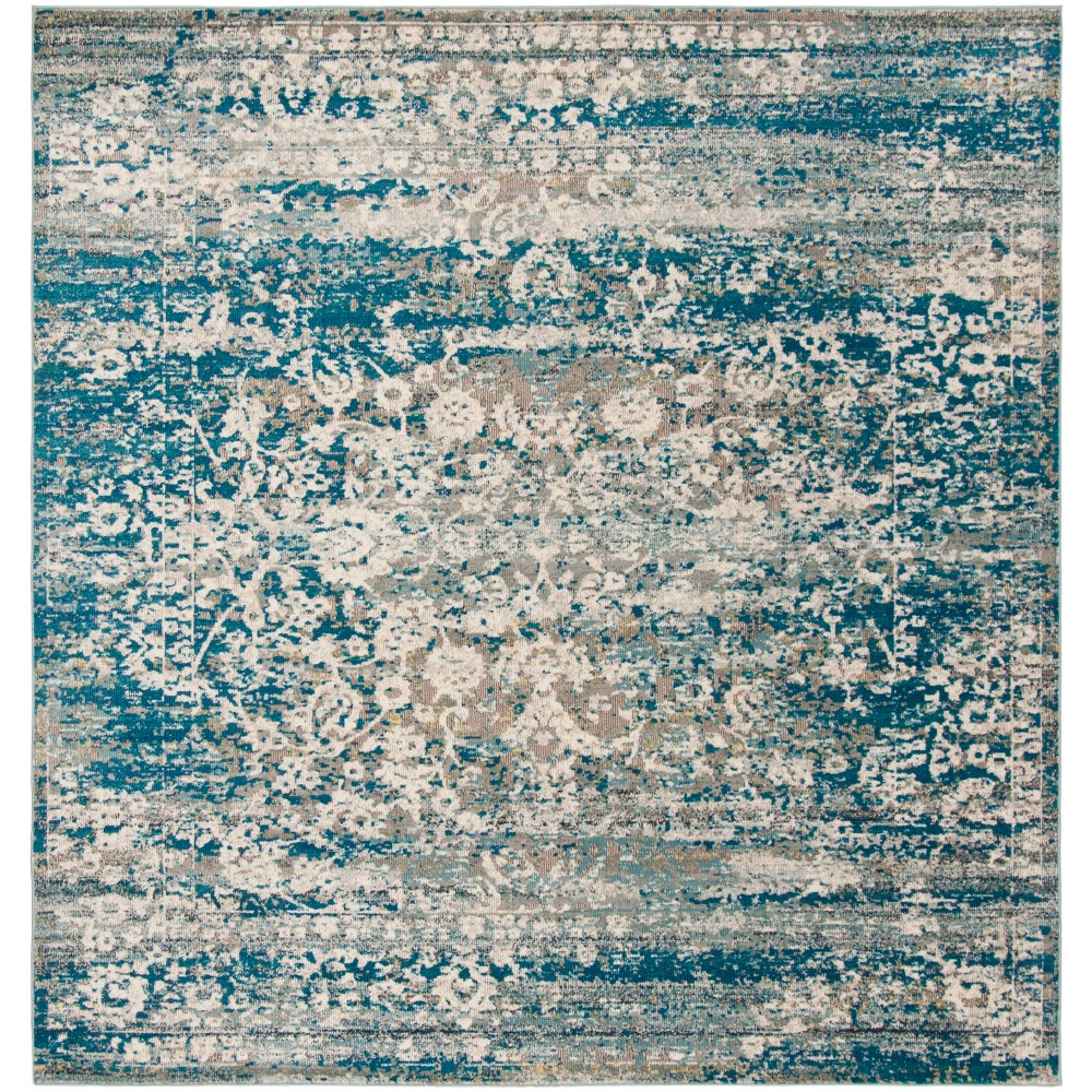 6'5inx6'5in Square Lois Rug Blue/Cream Square - Safavieh