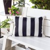 TopComfy Support Pillow Horizon Stripe Weather Resistant Soft for Patio and Indoor Use, Black, 17"*17"*10" - 4 of 4