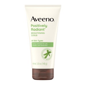 Aveeno Positively Radiant Brightening & Exfoliating Face Scrub - 5oz - 1 of 4