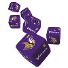 MasterPieces Officially Licensed NFL Minnesota Vikings - 6 Piece D6 Gaming Dice Set Ages 6 and Up - 3 of 3