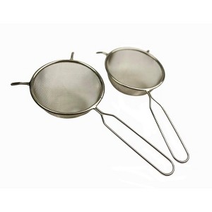 SAMMART 5.5 inches (14cm) Stainless Steel Mesh Strainer with Handle and Two Hanging Support - 1 of 4