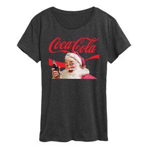 Women's - Coca-Cola - Vintage Santa Claus with Red Logo Short Sleeve Graphic T-Shirt - 1 of 4