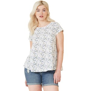 ellos Plus Size Trapeze Knit Tee - 1 of 4