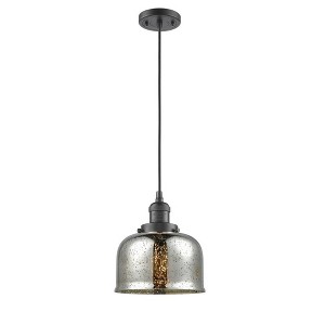 Bell - 1 Light Cord Hung Mini Pendant In Industrial Style-10 Inches Tall and 8 Inches Wide - 1 of 1