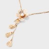 Petal Drop Y Multi-Strand Necklace - A New Day™ Gold: Nickel-Free, Lobster Claw Clasp, Flower Accents - 4 of 4