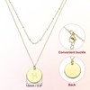 Unique Bargains Women's Gold Tone Disc Pendant Letter Necklace - 2 of 4