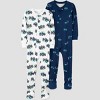 Carter's Just One You® Toddler Boys' 2pk Cotton Long Sleeve Footed Pajama - 2 of 3