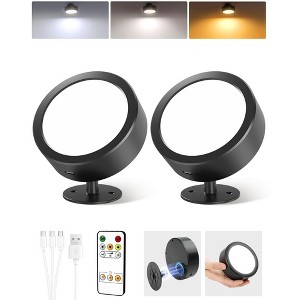 Multiple Pack Sconce Black - EZVALO™:360°Aluminum Wall Light with Dimmable LED Bulbs,UL Listed - 1 of 4