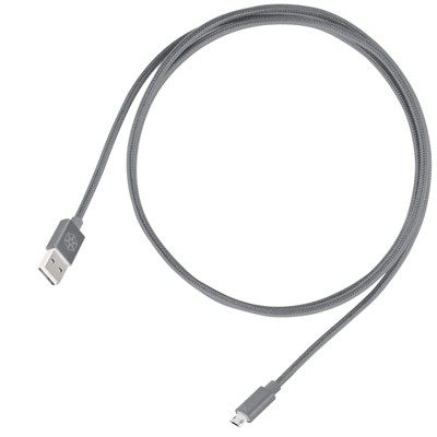 SilverStone Technology  Reversible USB-A to Reversible Micro-B cable 1 meter(3.3ft) Nylon Braided and aluminum shell charcoal