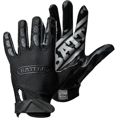 Blue battle football sales gloves