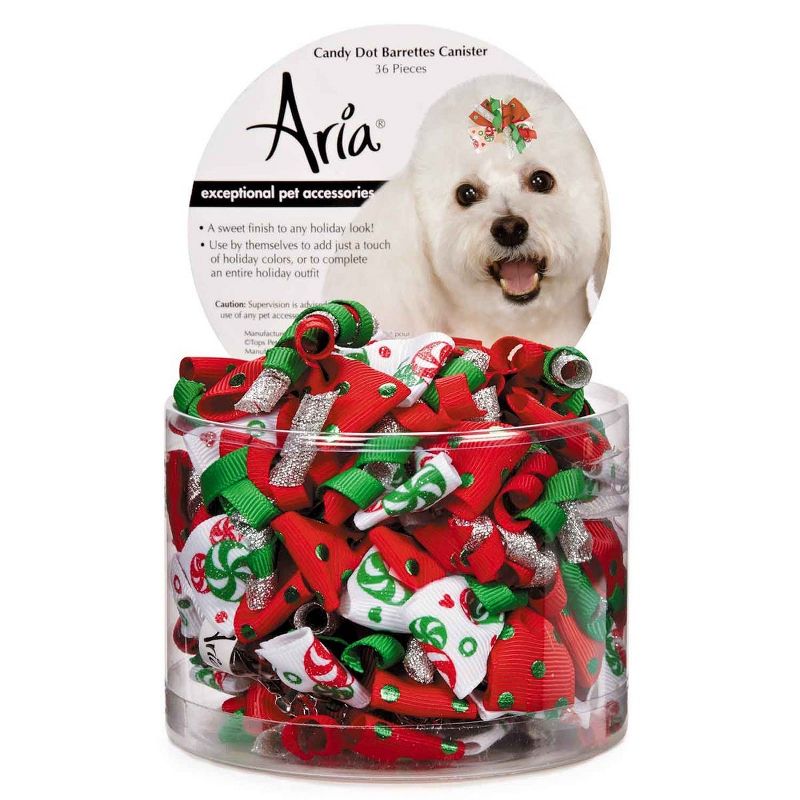 Aria Candy Dot Barrette Canister 36 pieces, 1 of 2