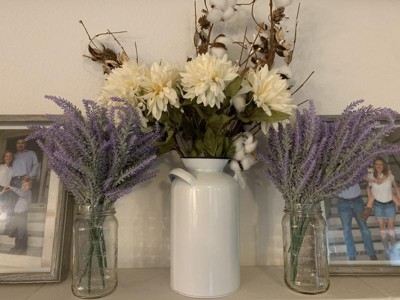 Wildflower Lavender Bouquet, Artificial Wildflowers For Mason Jar, Rustic  Centerpiece Vase Filler, Fake Flowers, Arrangement Supplies