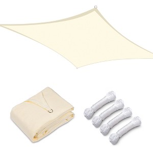LAGarden 23x22 Ft HDPE Rectangle Sun Shade Sail - 1 of 3