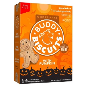 Buddy Biscuits Halloween Pumpkin Flavor Crunchy Grain Free Dog Treats - 14oz - 1 of 4