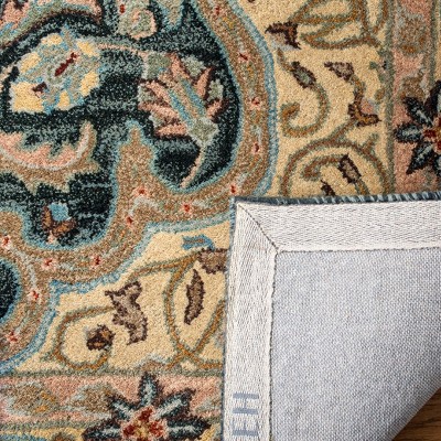 Handmade Black and Cream Wool 8' x 10' Tufted Area Rug