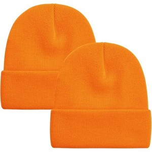 MSDC 1&2 Pack Beanie for Men Women Slouchy Beanie Hats Winter Knit Caps Soft Ski Hat Unisex - 1 of 4