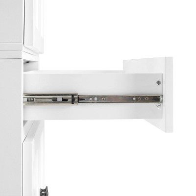 Winston Storage Pantry White - Crosley: Tall Double-Door Cabinet, 5 Shelves, Traditional Style