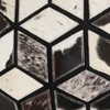 Saro Lifestyle Diamond Patchwork Hair-On Leather Poly Filled Pillow - 3 of 4