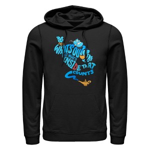 Men's Aladdin Genie Inside Counts Pull Over Hoodie - 1 of 4