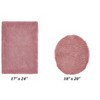 Edge Bath Rug 100% Premium Cotton Ultra-soft Water Absorbent Tufted Solid Reversible 2 Piece Bathroom Rug Set For Machine Washable Bathmat - 2 of 4