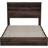 Streamdale Queen Size Wooden Platform Bed with Storage Headboard,American Country Style Bed with USB Charging Ports,Dark Walnut - 4 of 4