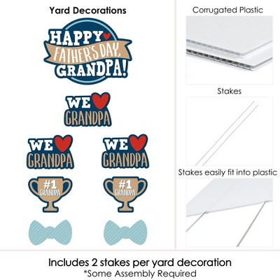 Happy Father's Day Grandpa Yard Sign Set with Stakes