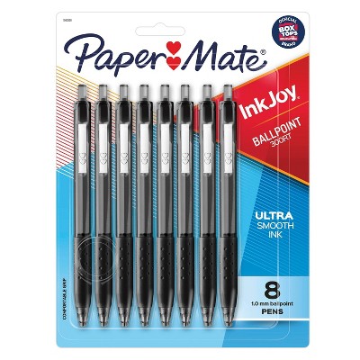 8pk Ballpoint Pens InkJoy 300RT 1.0mm Black - PaperMate