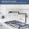 WOWOW Solid Brass Deck Mount Pot Filler Faucet, Pot Filler with Stretchable Double Joint Swing Arm - 3 of 4