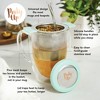 Pinky Up Erin Universal Tea Strainer with Lid - Stainless Steel Tea Infuser Basket for Loose Leaf - Single Metal Steeper Turquoise Set of 1 - 2 of 4