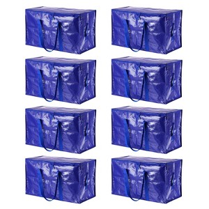 Unique Bargains Extra Large Moving Bags with Reinforced Handle Foldable Underbed Storage Tote 8 Pcs - 1 of 4