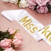 Sparkle and Bash 24 Pack White Satin Sashes for Pageants, Bachelorette Party, Prom, 4 x 33 In - 3 of 4