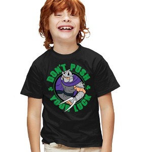 Teenage Mutant Ninja Turtlet. Patrick's Day Shredder Luck Youth T Shirt, Black - 1 of 4