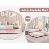Twin Size Bed Frame, Metal Sofa Bed Frame with Steel Slat Support and Heart Design, Space-Saving Twin Size Bed for Living Room, Bedroom - 2 of 4
