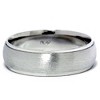 Pompeii3 Mens 950 Platinum 6mm Brushed Wedding Band Ring New - 2 of 4
