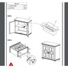 PAGED Classic Storage Cabinet, Modern Pantry Cabinet, Mirrored Glass Accent Cabinet with Turned Legs, Wooden Sideboard Buffet Cabinet with Storage - 2 of 4