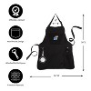 Evergreen University of Kansas Black Grill Apron- 26 x 30 Inches Durable Cotton with Tool Pockets and Beverage Holder - 2 of 4