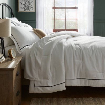 3pc Luxe Embroidered Border Comforter and Sham Set - Threshold™