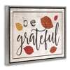 Stupell Industries Be Grateful Fall Leaves Typography, 21" x 17" - 3 of 4
