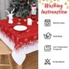 Classic Winter Snowflake Christmas Tablecloth,Winter Holiday Snowflake Print Xmas Easy Care Table Cloth Decoration Table Cover - 2 of 4