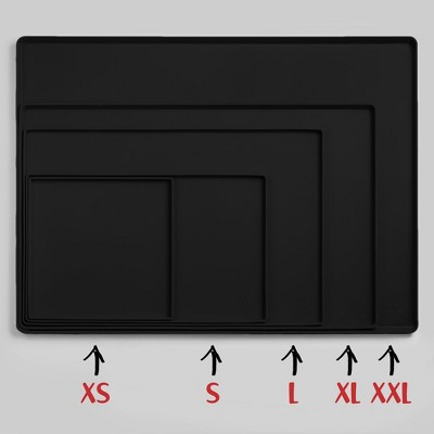 Small Black Silicone Waterproof Dog Food Mat