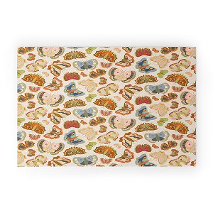 Sewzinski Magic Moths Looped Vinyl Welcome Mat - Society6 - 1 of 4