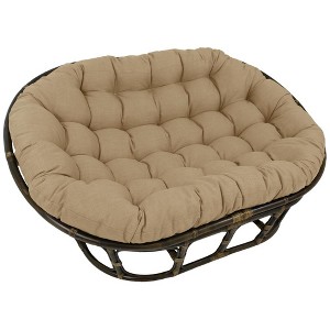 Blazing Needles, 65-inch by 48-inch Solid Outdoor Spun Polyester Double Papasan Cushion - 1 of 1