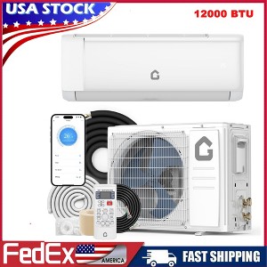 12000BTU 22 SEER2 Mini Split Air Conditioner, 115V Inverter AC with WiFi&Remote Control, Easy Installation Kit for Rooms Up to 750 Sq.Ft - 1 of 4