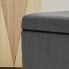 Kumasinova 24" Traditional Fabric Storage Ottoman with Casters,Foot Stool with Hidden Compartment,Mobile Ottoman Foot Rest for Living Room&Office - 4 of 4