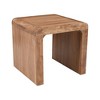 Jofran,Brooklyn Mid-Century Modern Solid Wood Square Waterfall Curved End Table - 2 of 4